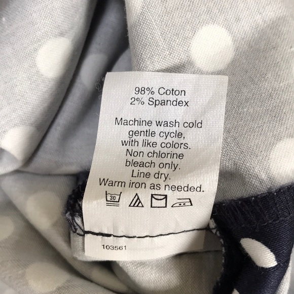 J. CREW size 8 navy polka dot pencil skirt - Picture 4 of 7